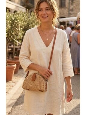 Semi Circle Bamboo Bag Clutch/crossbody